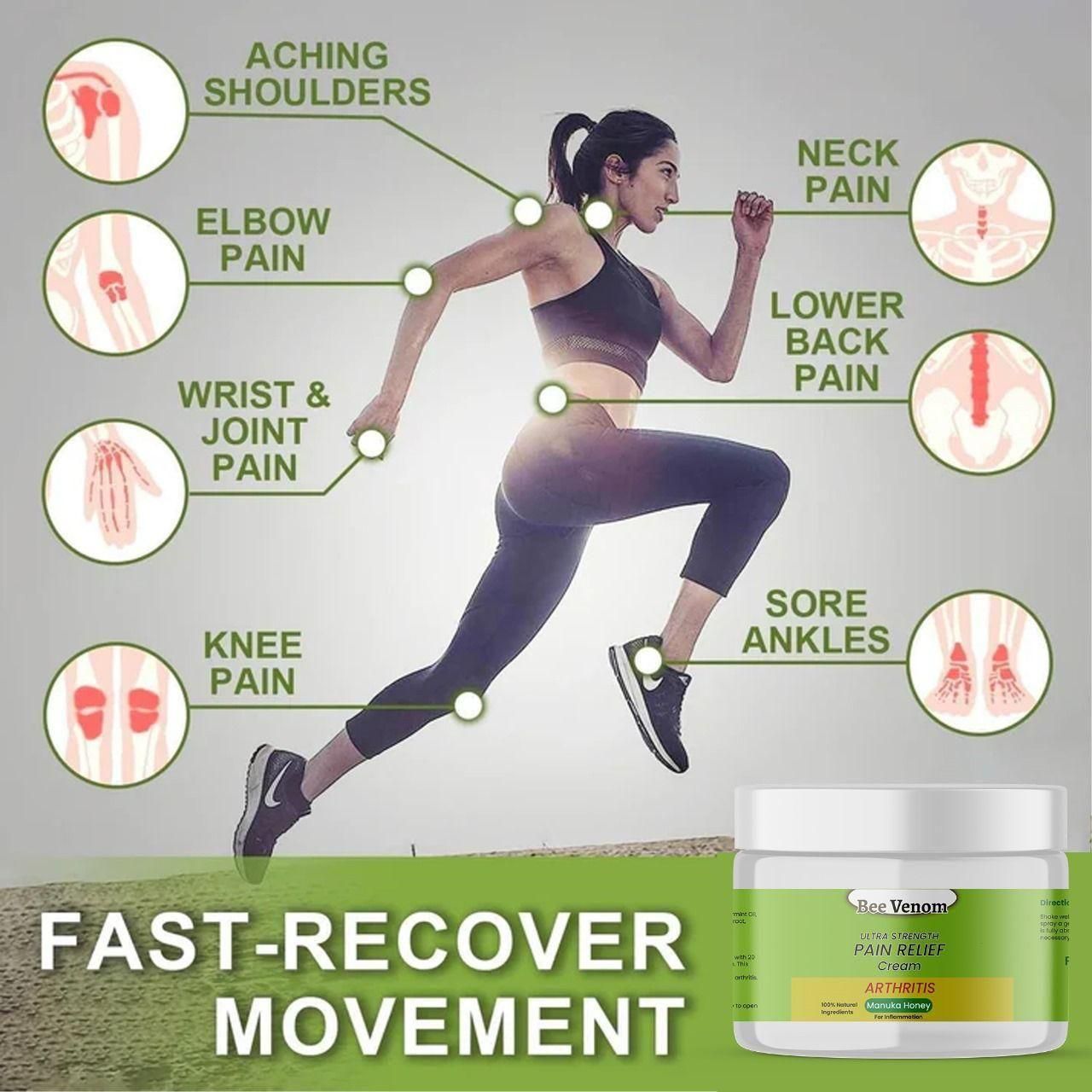 Bee Venom Pain Relief Cream – Fast-Acting Joint & Muscle Support (Pack of 2)