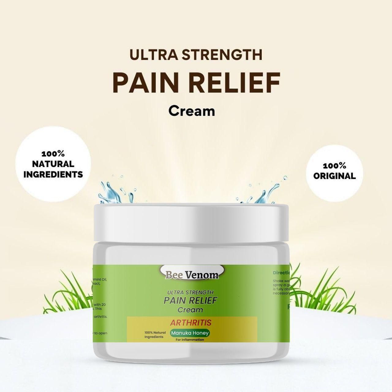 Bee Venom Pain Relief Cream – Fast-Acting Joint & Muscle Support (Pack of 2)