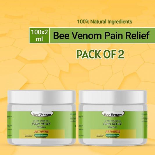 Bee Venom Pain Relief Cream – Fast-Acting Joint & Muscle Support (Pack of 2)